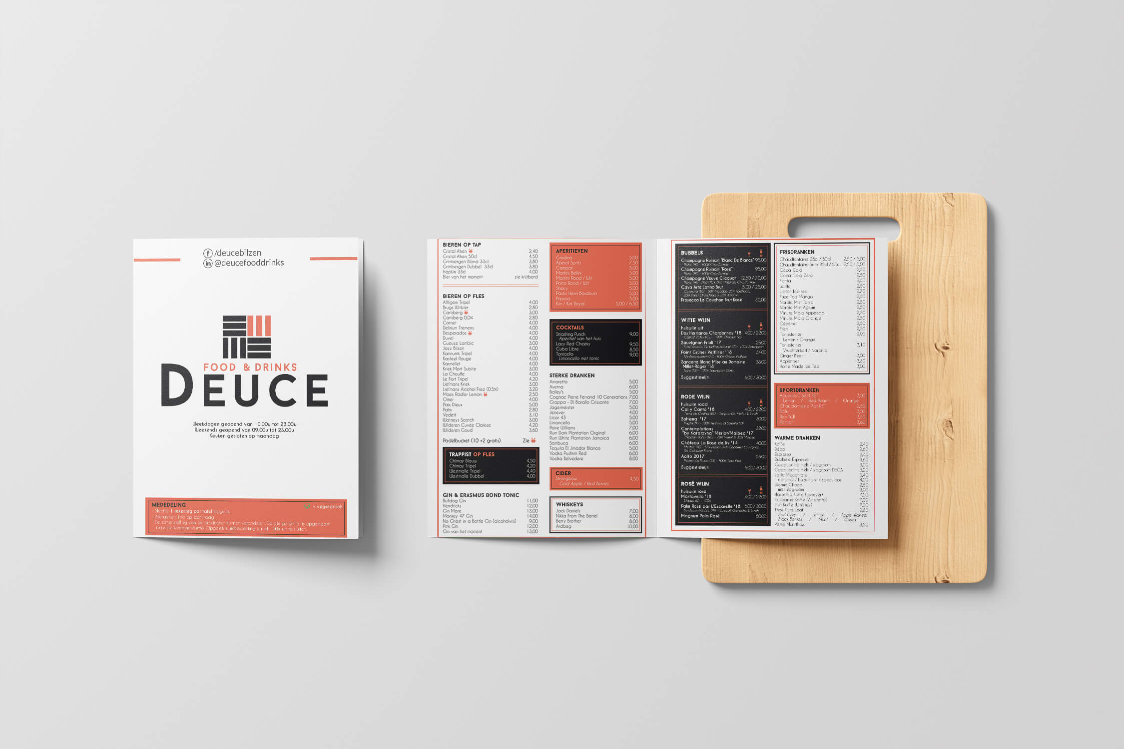menukaart DEUCE